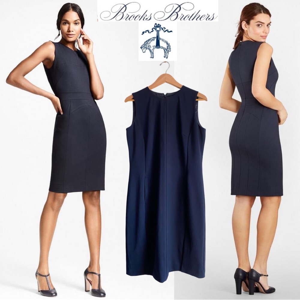 Brooks Brothers Navy Sleeveless Dress